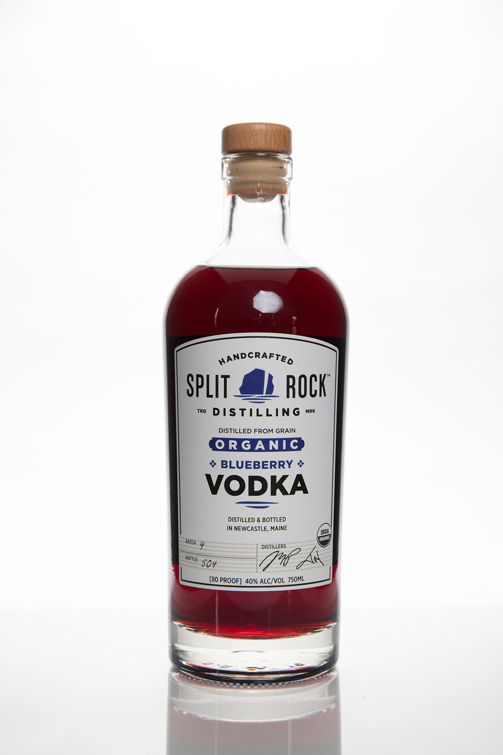 Blueberry Vodka, 80 Proof, 750 – Rock Distilling Split ml